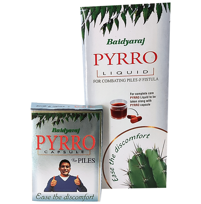 Baidyaraj Combo Pack of Pyrro Liquid 450ml & Pyrro 10 Capsule