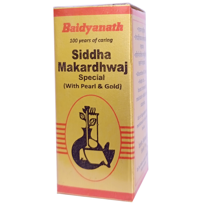 Baidyanath (Nagpur) Siddha Makardhwaj Special (with Pearl & Gold)