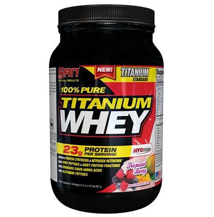 SAN 100% Pure Titanium Whey Protein Powder Tropical Berry