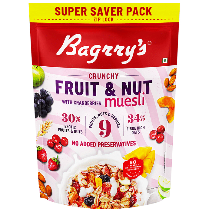 Bagrry's Crunchy Fruit and Nut with Cranberries Muesli