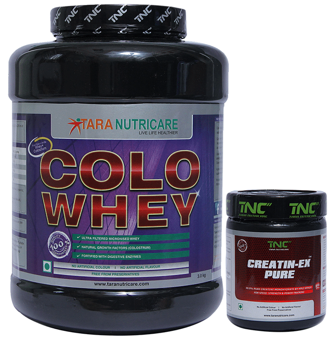 Tara Nutricare Colo Whey Protein Powder Strawberry with Creatin-Ex Pure Free