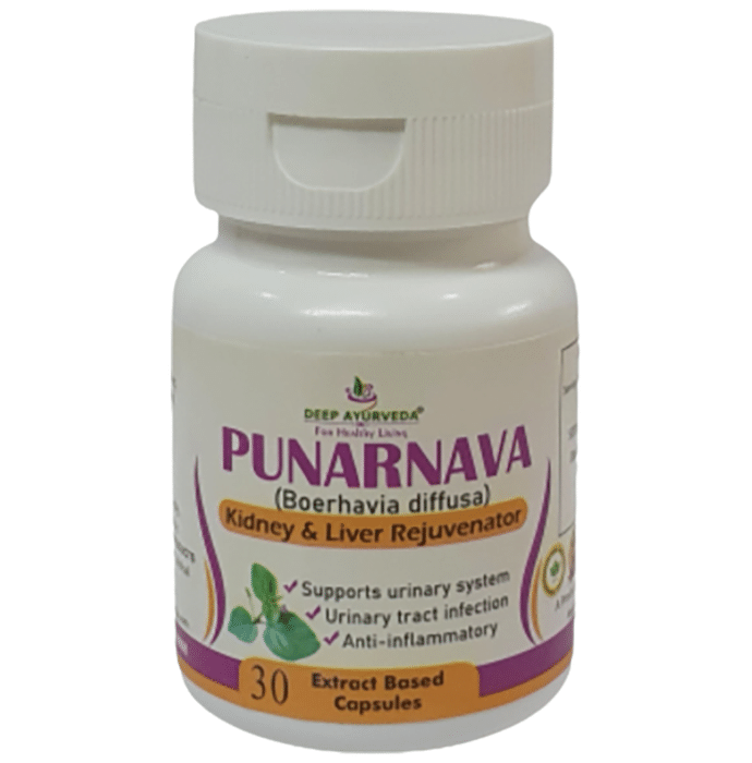 Deep Ayurveda Punarnava Kidney & Liver Rejuvenator Extract Based Capsule