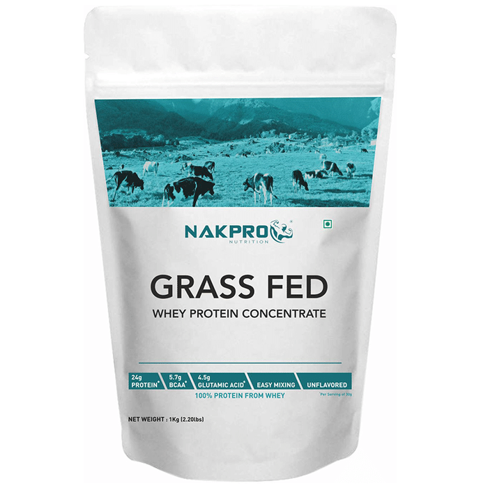 Nakpro Nutrition Grass Fed Whey Protein Concentrate Unflavored