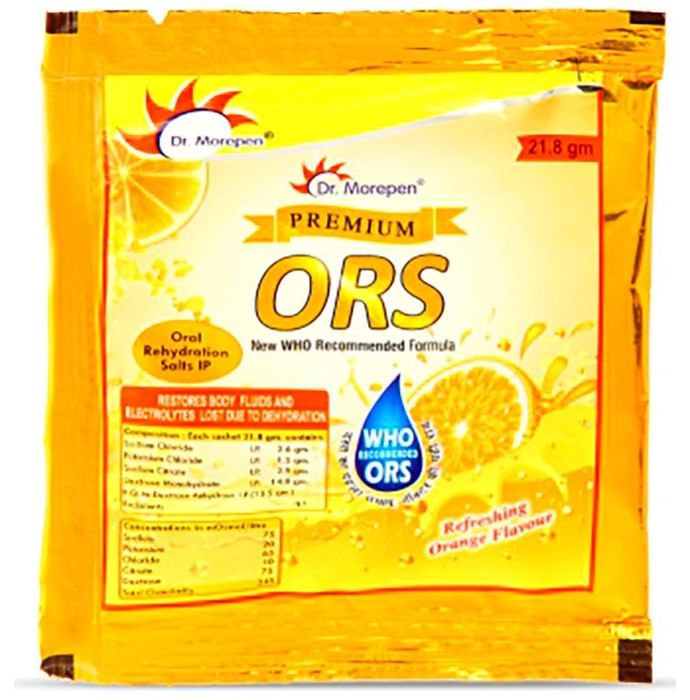Dr. Morepen Premium ORS Powder Sachet (21.8gm Each) Orange