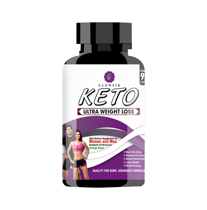 Glowsik Keto Ultra Weight Loss Ketogenic Fat Burner 1000mg Capsule