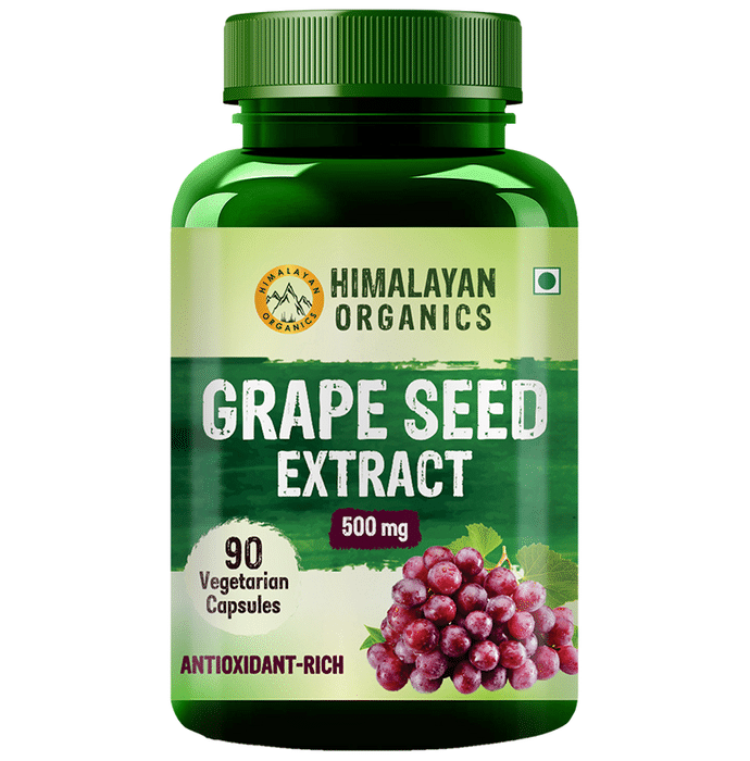 Himalayan Organics Grape Seed Extract 500mg Vegetarian Capsule