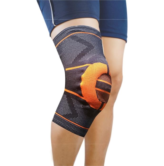 Dyna 3D Knitted Knee Cap XXL Orange Left