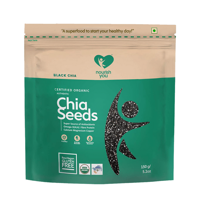 Nourish You Authentic Black Chia Seeds Gluten Free