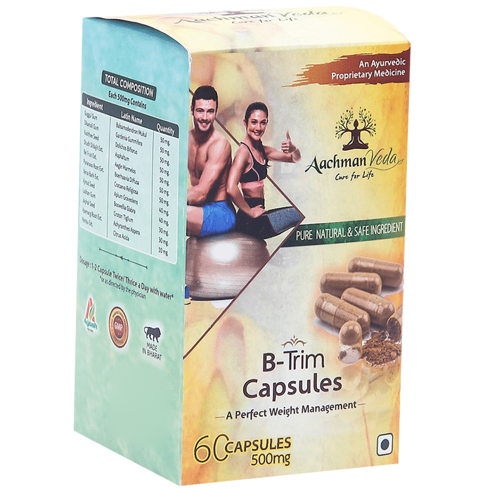 Aachman Veda A Perfect Weight Management B-Trim 500mg Capsule (60 Each)