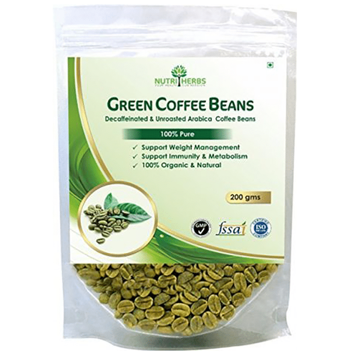 Nutriherbs Decaffeinated & Unroasted Arabica Green Coffee Beans