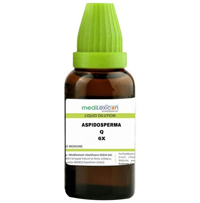 Medilexicon Aspidosperma Q Liquid Dilution 6X