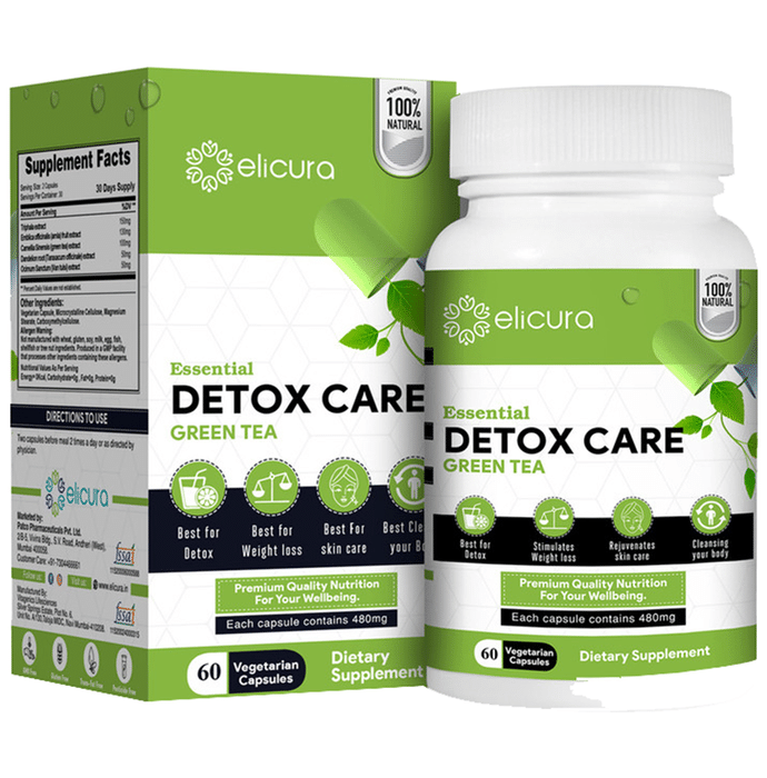 Elicura Essential Detox Care Green Tea Vegetarian Capsule