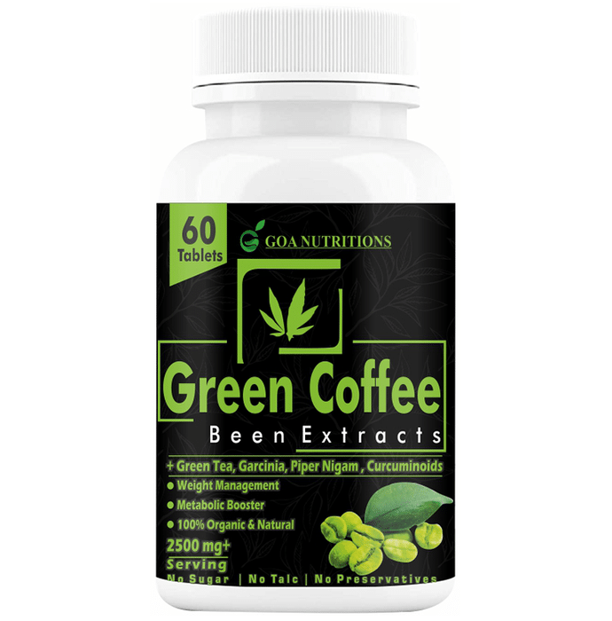 Goa Nutritions Green Coffee Been Extracts Tablet Sugar Free