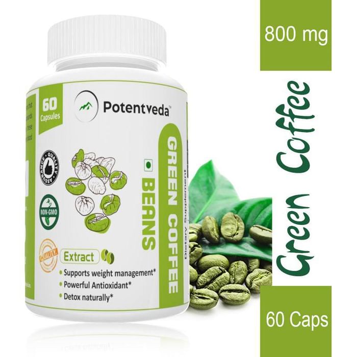 Potentveda Green Coffee Beans Extract 800mg Capsule