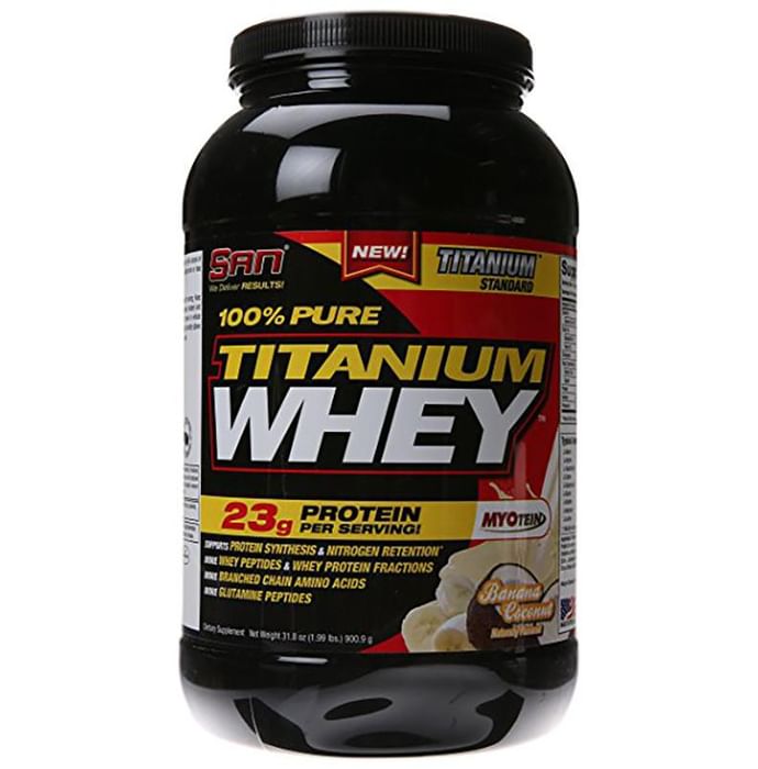 SAN 100% Pure Titanium Whey Protein Powder Banana Coconut