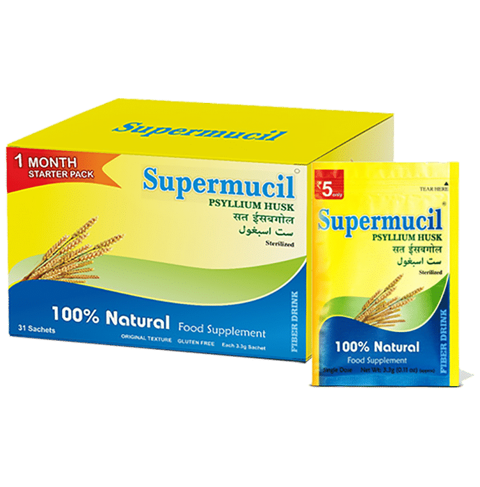 Supermucil Psyllium Husk (3.3gm Each)