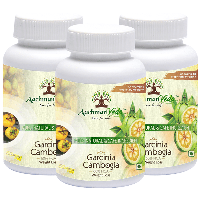 Aachman Veda Garcinia Cambogia 500mg 60% HCA Weight Loss Capsule (60 Each)