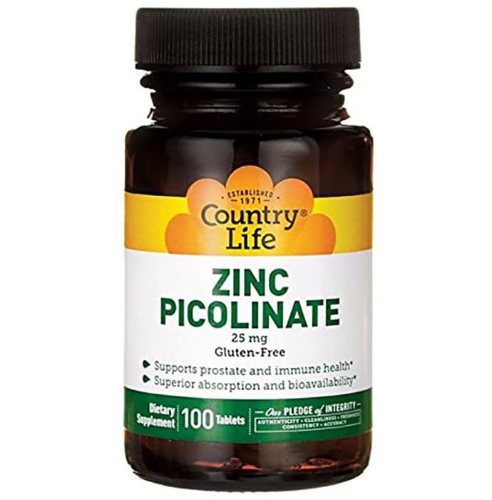 Country Life Zinc Picolinate 25mg Tablet