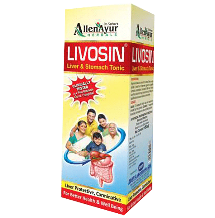 Dr. Sarkar's Allen Ayur Herbals Livosin Liver & Stomach Tonic (450ml Each)