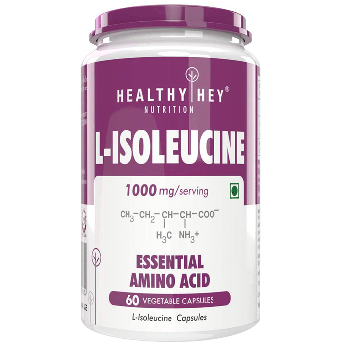 HealthyHey Nutrition L-Isoleucine 1000mg Vegetable Capsule