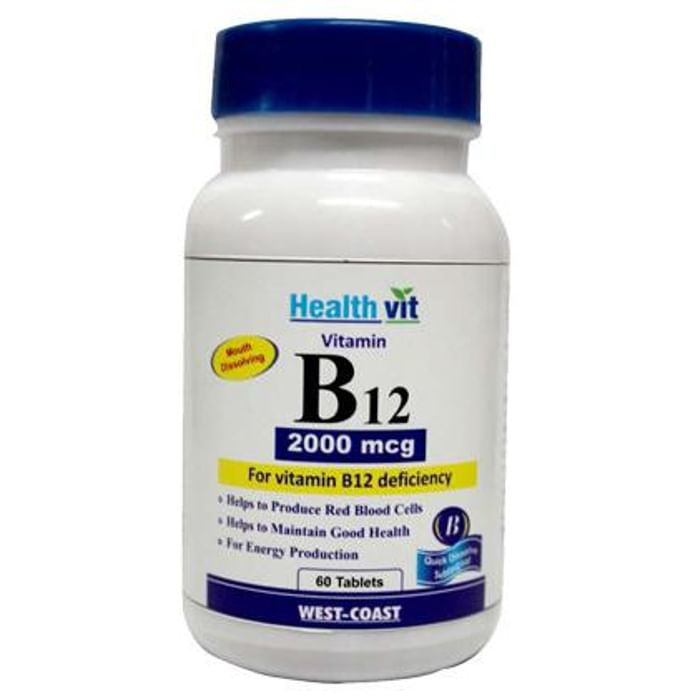HealthVit Vitamin B12 2000mcg Tablet