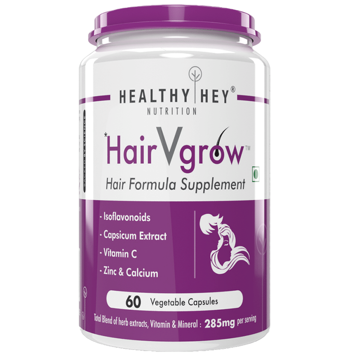 HealthyHey Nutrition HairVgrow 285mg Vegetable Capsule