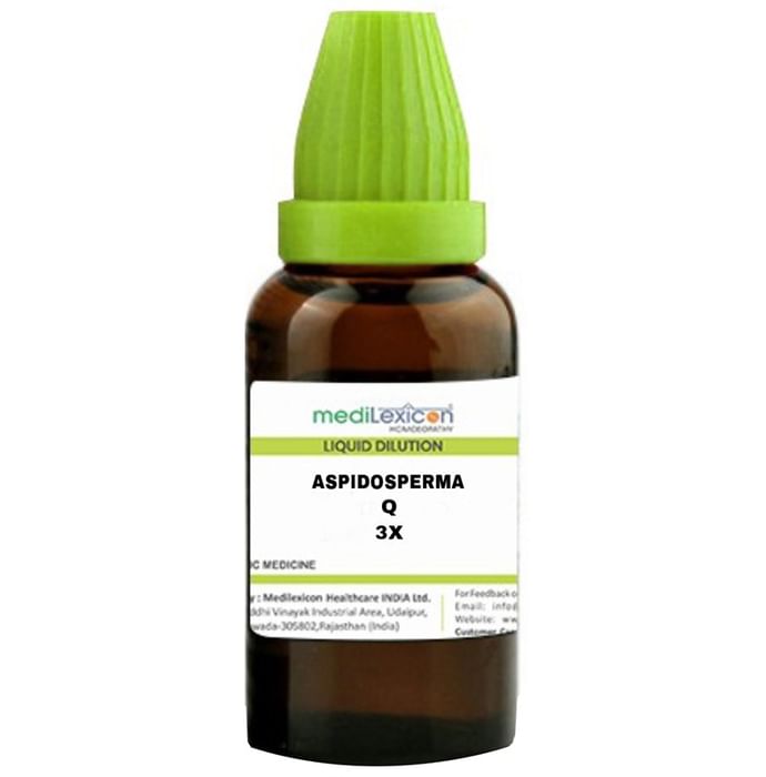Medilexicon Aspidosperma Q Liquid Dilution 3X