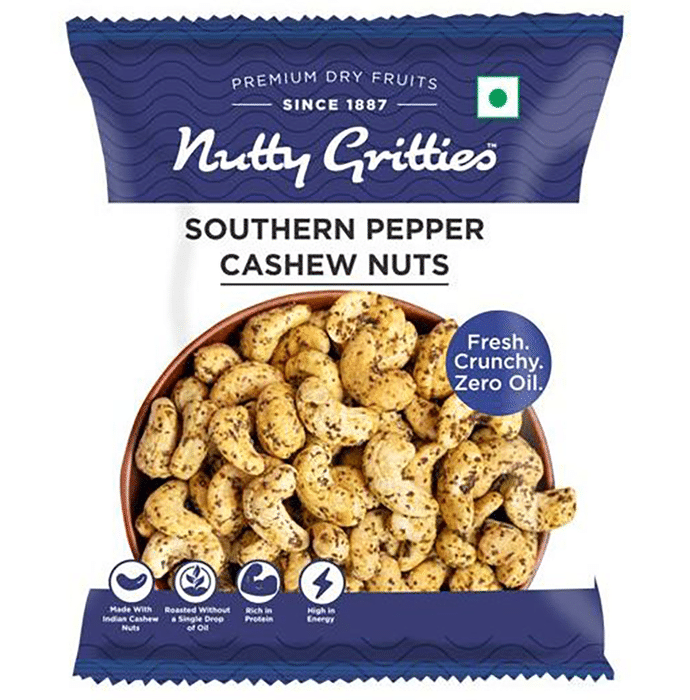 Nutty Gritties Southern Papper Cashew Nuts (21gm Each)