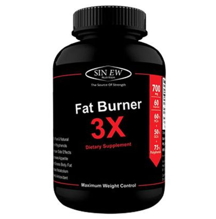 Sinew Nutrition Natural Fat Burner 3X (Green Tea, Green Coffee & Garcinia Cambogia Extract) - 700mg