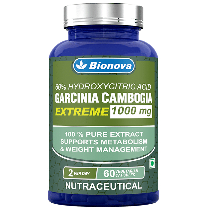 Bionova Garcinia Cambogia 60% HCA 1000mg for Weight Loss Capsule