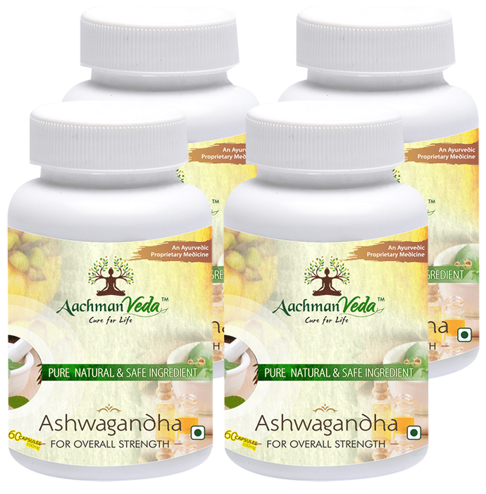 Aachman Veda Ashwagandha Capsule 500mg for Overall Strength (60 Each)