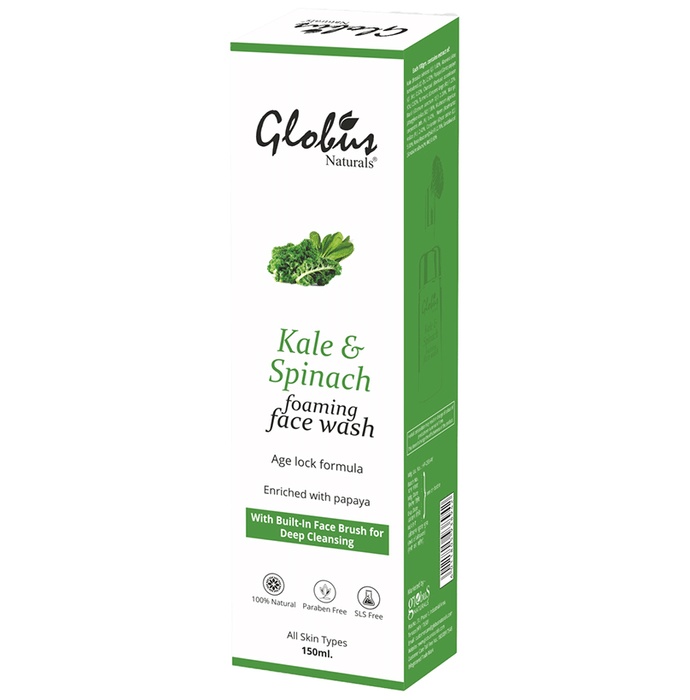 Globus Naturals Kale & Spinach Foaming Face Wash