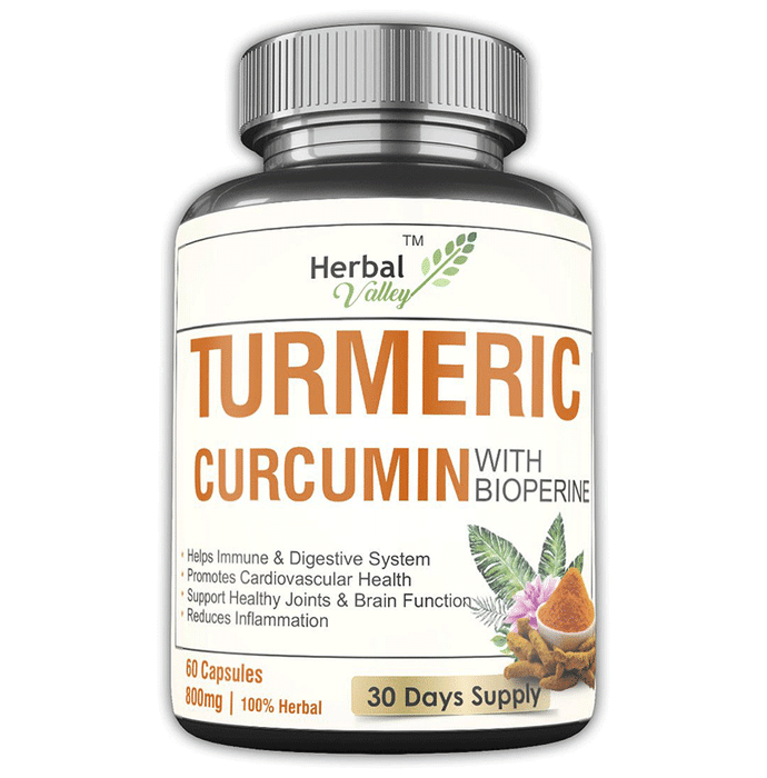 Herbal Valley Turmeric Curcumin with Bioperine 800mg Capsule