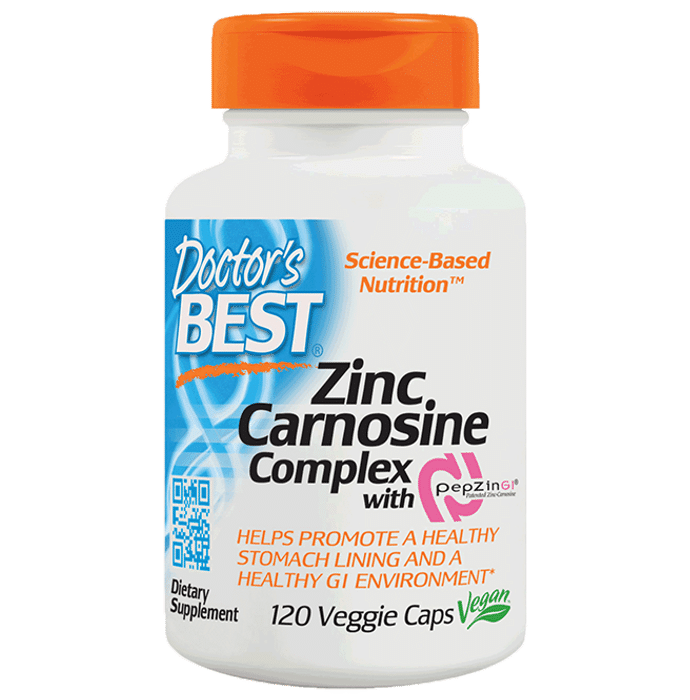 Doctor's Best Zinc Carnosine Complex with Pepzin GI Veggie Capsule