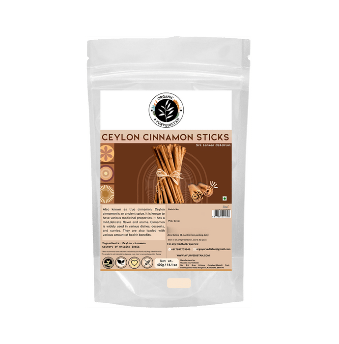 Organic Ayurvedistan Ceylon Cinnamon Stick