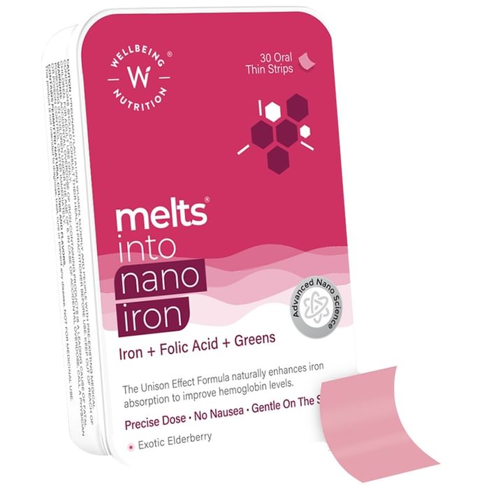 Wellbeing Nutrition Melts Into Nano Iron Oral Thin Strip