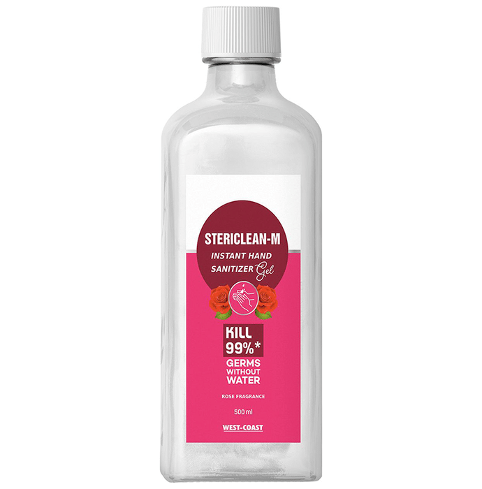 Stericlean-M Rose Fragrance Instant Hand Sanitizer Gel (500ml Each)