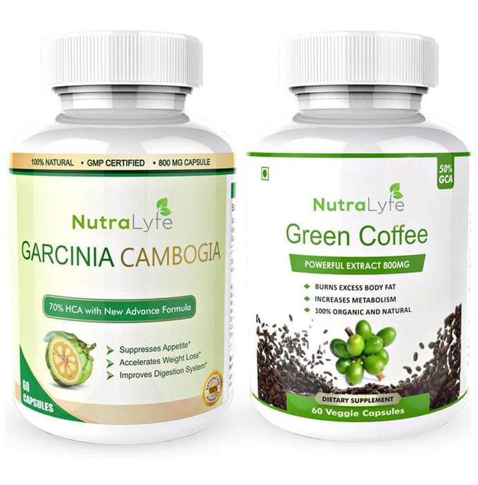 Nutralyfe Combo Pack of Garcinia Cambogia and Green Coffee (60 Capsules Each)