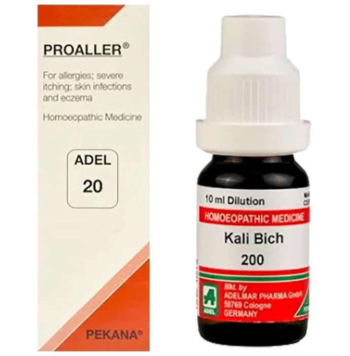 ADEL Anti Allergic Combo Pack of ADEL 20 Proaller Drop 20ml & Kalium Bichromicum Dilution 200 CH 10ml