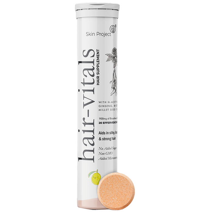 Skin Project Hair-Vitals Hair Supplement Effervescent Tablet Mango