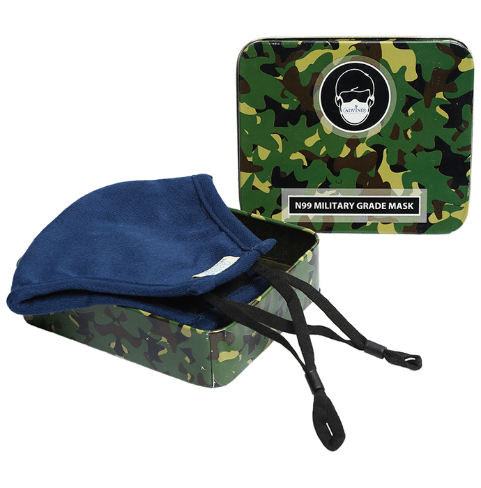 Advind Healthcare Military Grade N99 Face Mask for Kids without Valve Blue