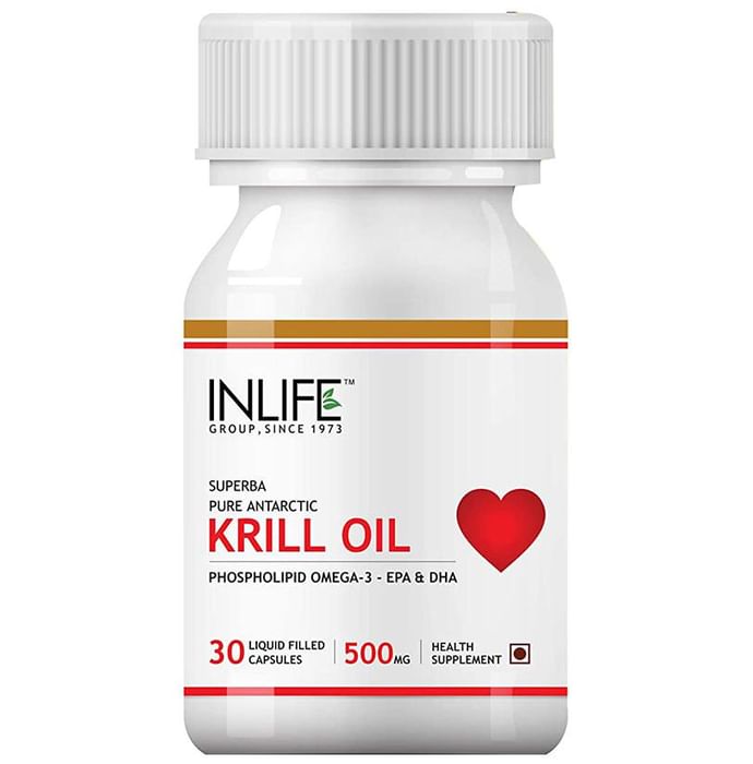 Inlife Krill Oil Omega 3 Fatty Acid 500mg Capsule
