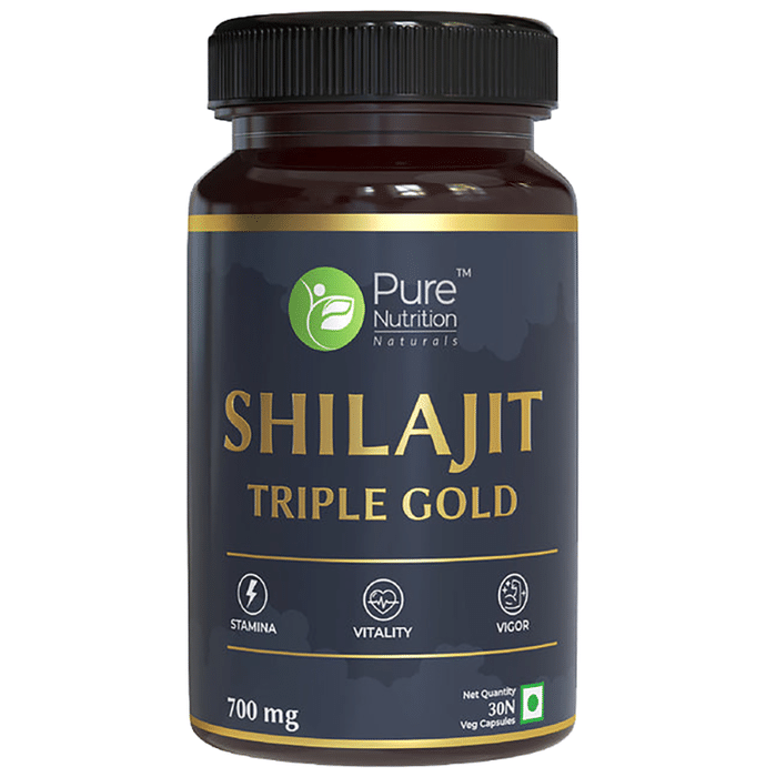 Pure Nutrition Shilajit Triple Gold Veg Capsule