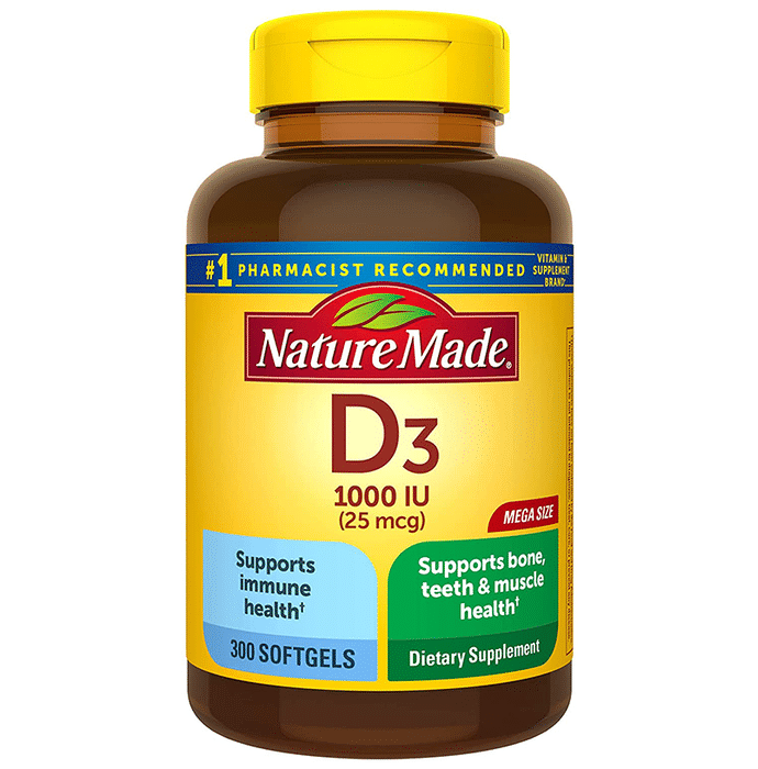 Nature Made Vitamin D3 1000IU (25mcg) Softgel