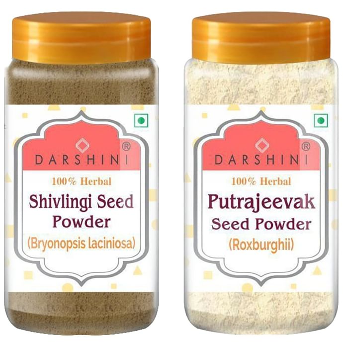 Darshini Combo Pack of Shivlingi Seed Powder (Bryonopsis Laciniosa) & Putrajeevak Seed Powder (Roxburghii) 100gm Each