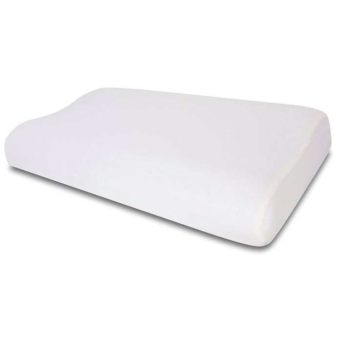 Sleepsia Premium Quality Thick Contour Gel Infused Pillow Large Embossed White Fabric