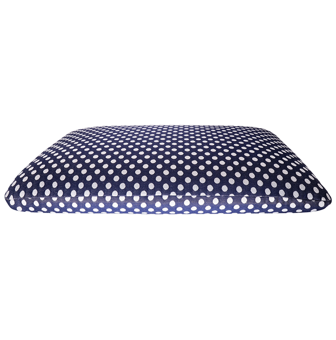 Sleepsia Standard Memory Foam Infused Gel Pillow Medium Polka Dot Blue White Fabric