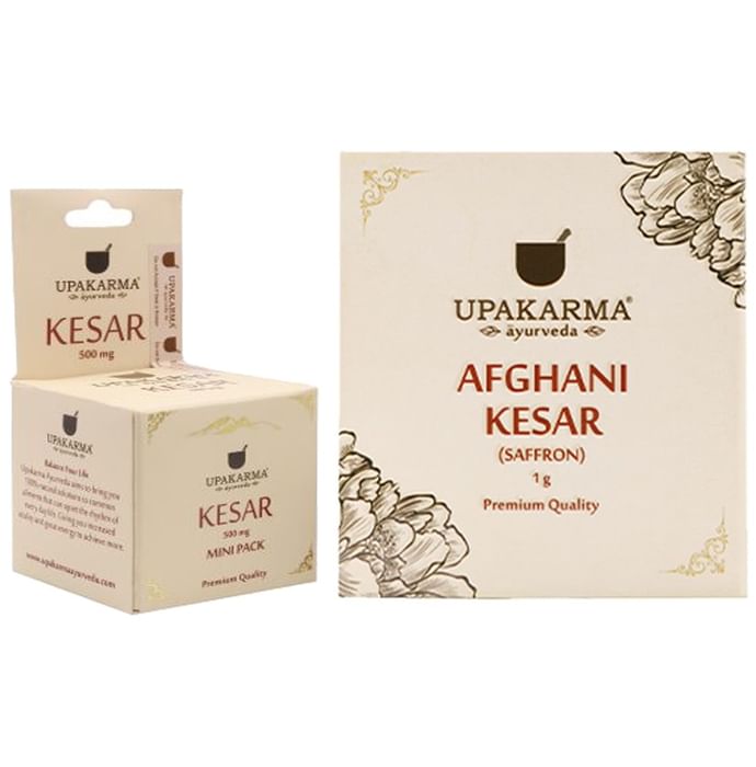 Upakarma Ayurveda Combo Pack of Kesar 500mg & Afghani Kesar 1gm