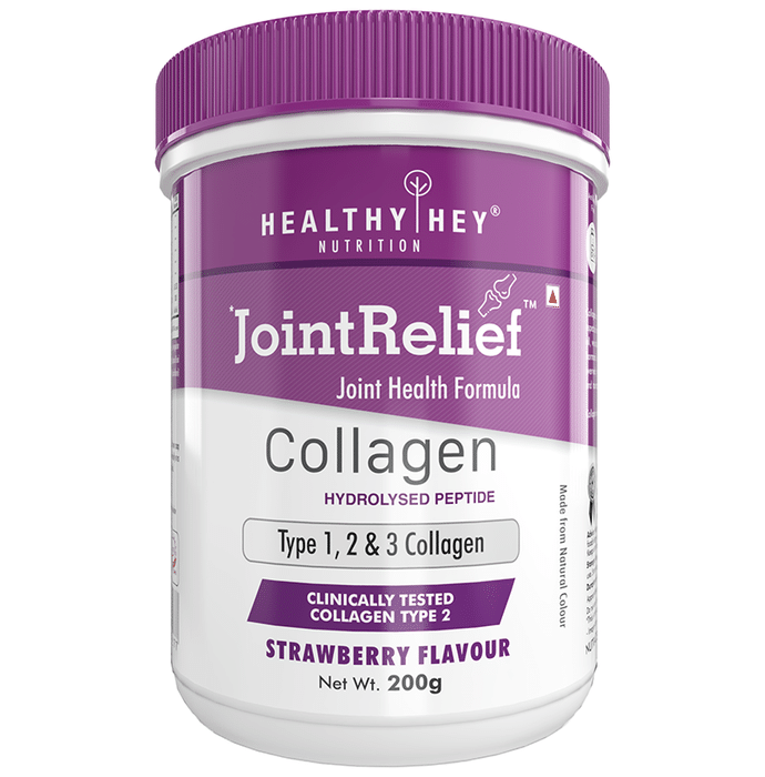 HealthyHey Nutrition Joint Relief Collagen Hydrolysed Peptide Strawberry