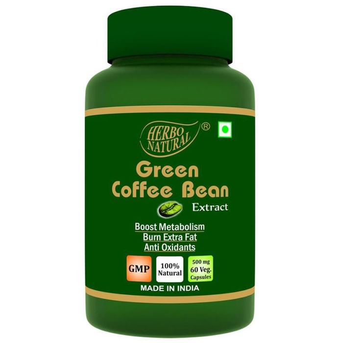 Herbo Natural Green Coffee Bean Extract 500mg Veg Capsule